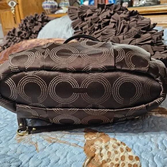 Coach Madison Dotted Op Art Large Sophia Satchel Style - Picture 5 of 7